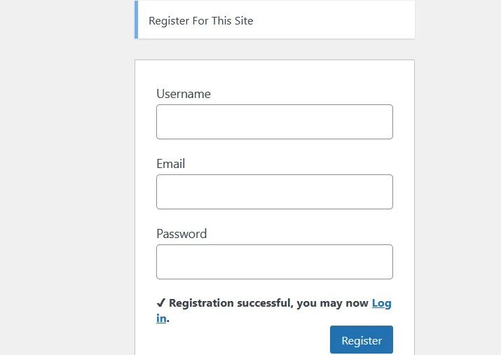 Register Success